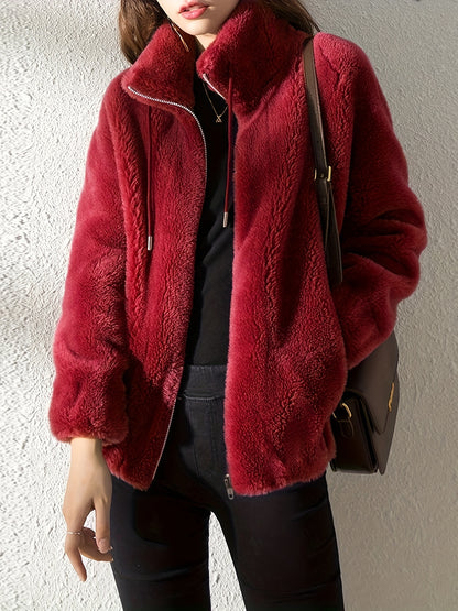 Elysian Grove Drawstring Teddy Coat