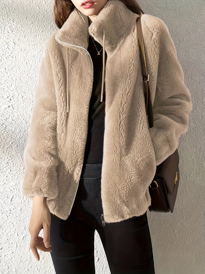 Elysian Grove Drawstring Teddy Coat