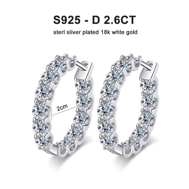 Celestia D'Or Moissanite Hoop Earrings