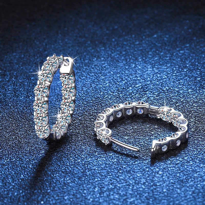 Celestia D'Or Moissanite Hoop Earrings