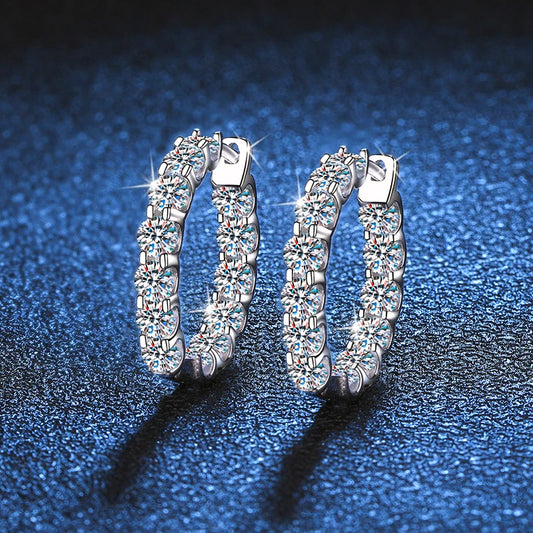 Celestia D'Or Moissanite Hoop Earrings