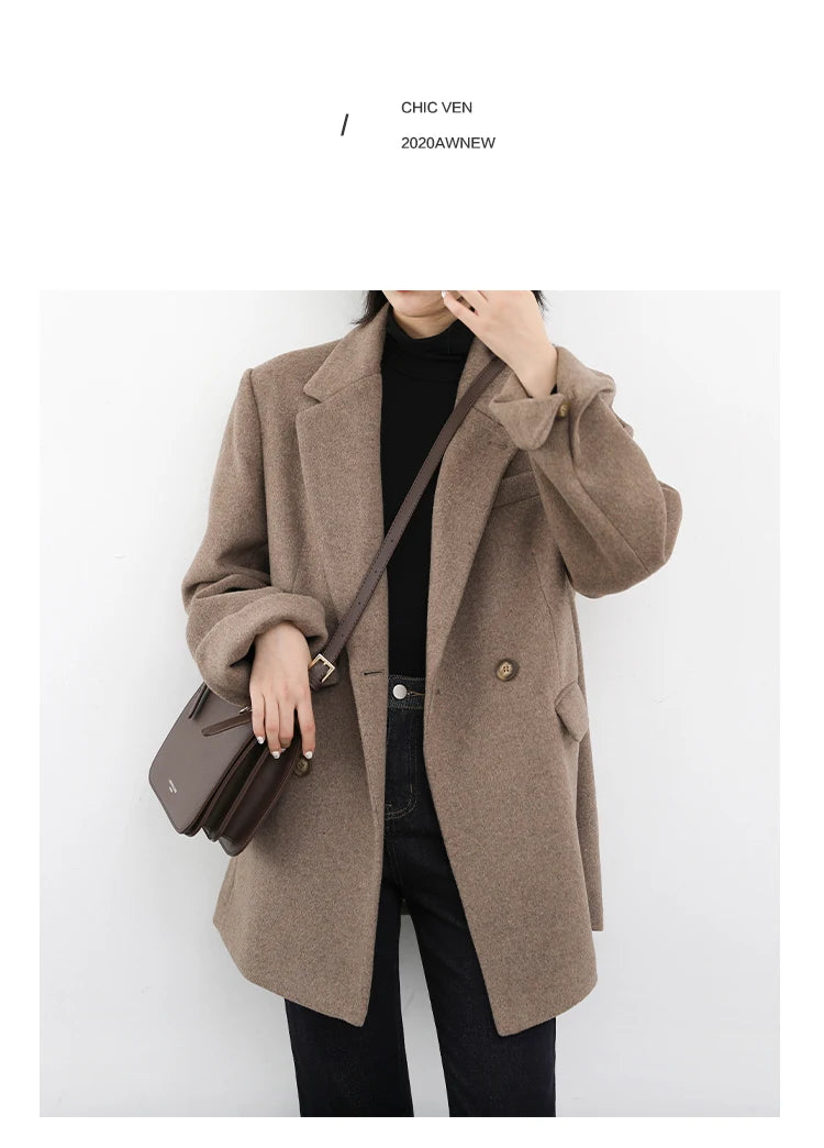 La Lumière Wool Blend Overcoat