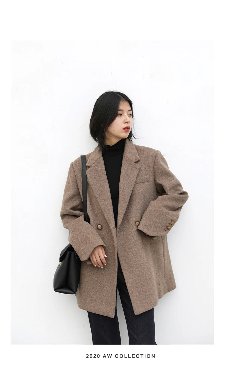 La Lumière Wool Blend Overcoat