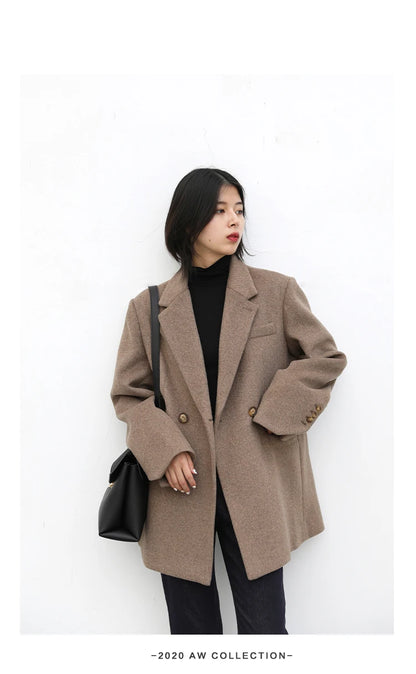 La Lumière Wool Blend Overcoat