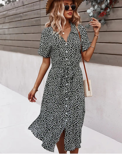 Boho Bloom Midi Dress