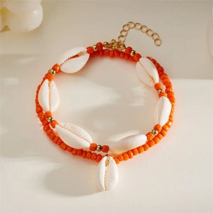 Stellar Shore Starfish Beaded Anklet