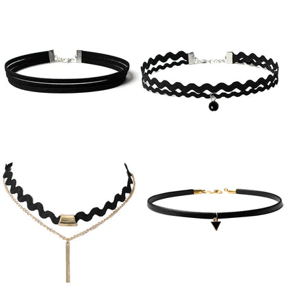 Noir Éclipse Velvet Choker Necklace