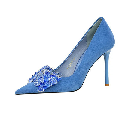 Opaluxe Radiance Rhinestone Bow Pumps