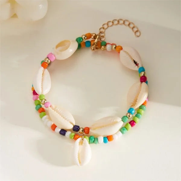 Stellar Shore Starfish Beaded Anklet