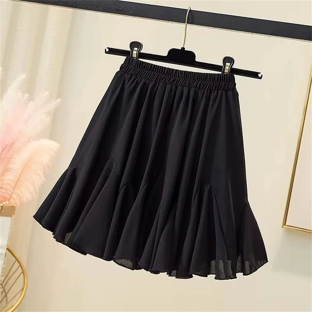 Seraphine Ruffle Pleat A-Line Skirt