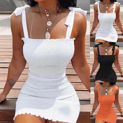 Alba Lumière Off-Shoulder White Mini Dress