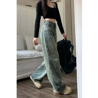 Retro Luxe Denim Trousers