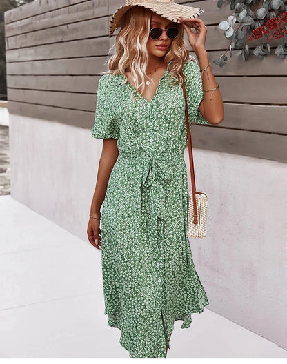 Boho Bloom Midi Dress