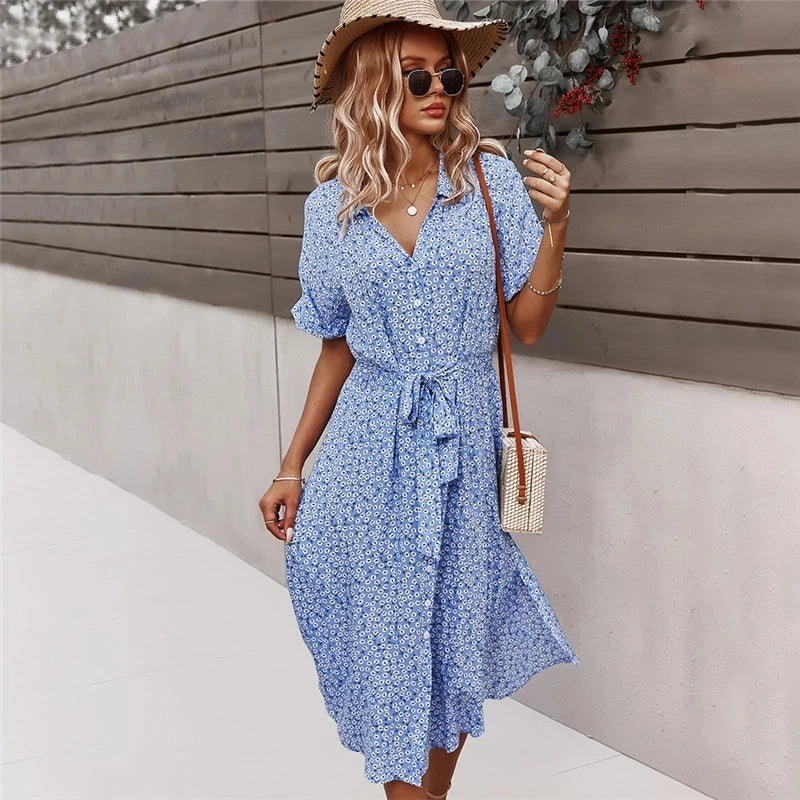 Boho Bloom Midi Dress