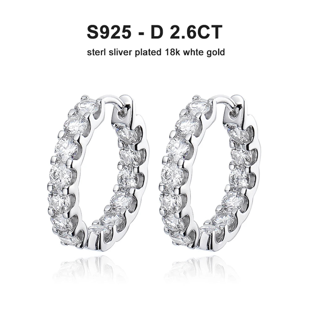 Celestia D'Or Moissanite Hoop Earrings