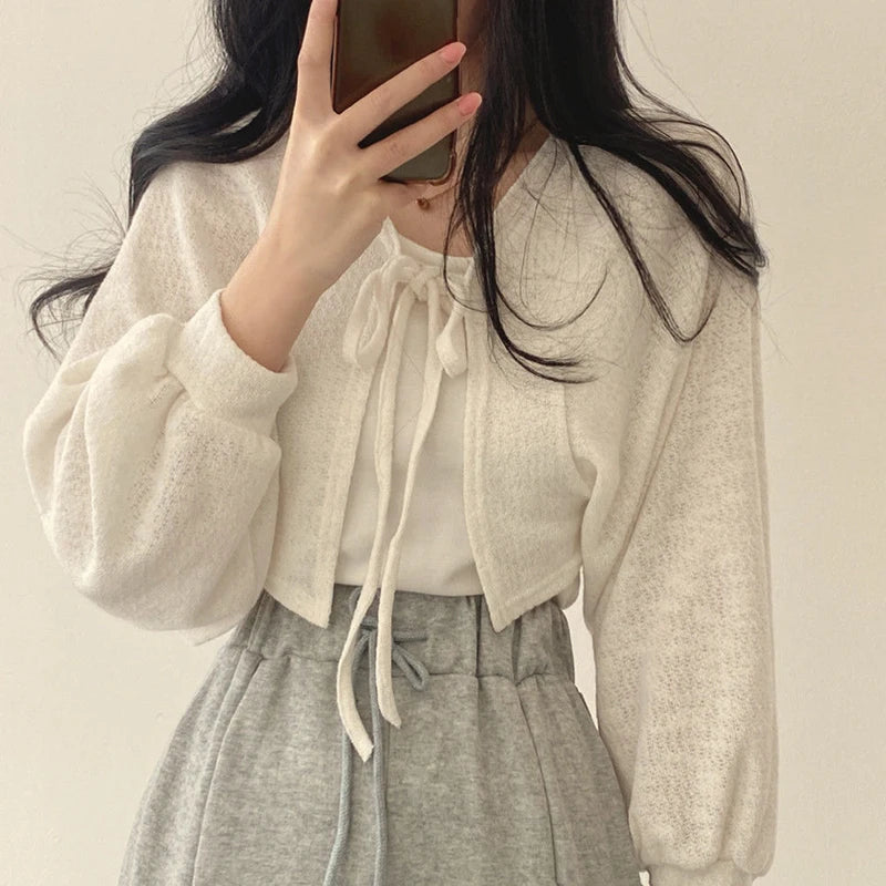 Serene Lace-Up Cardigan