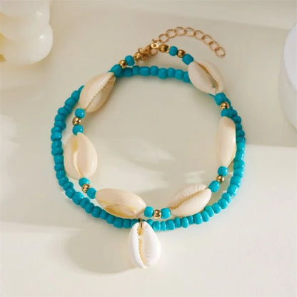 Stellar Shore Starfish Beaded Anklet