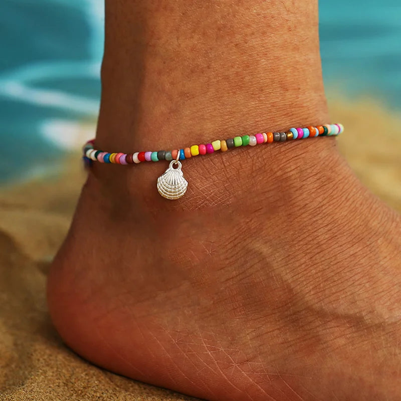 Stellar Shore Starfish Beaded Anklet