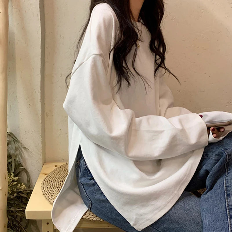 Nocturne Luxe Split Hem Oversized t-shirt