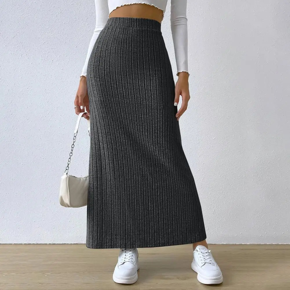 Valentina Stripes Knit Maxi Skirt