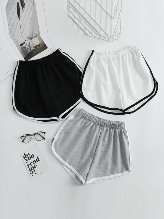 Aether Stripes High-Waisted Shorts