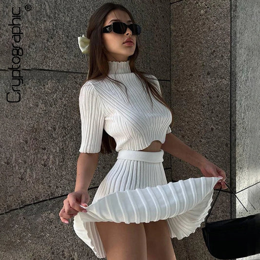 Cipher Luxe Pleated Knit Set