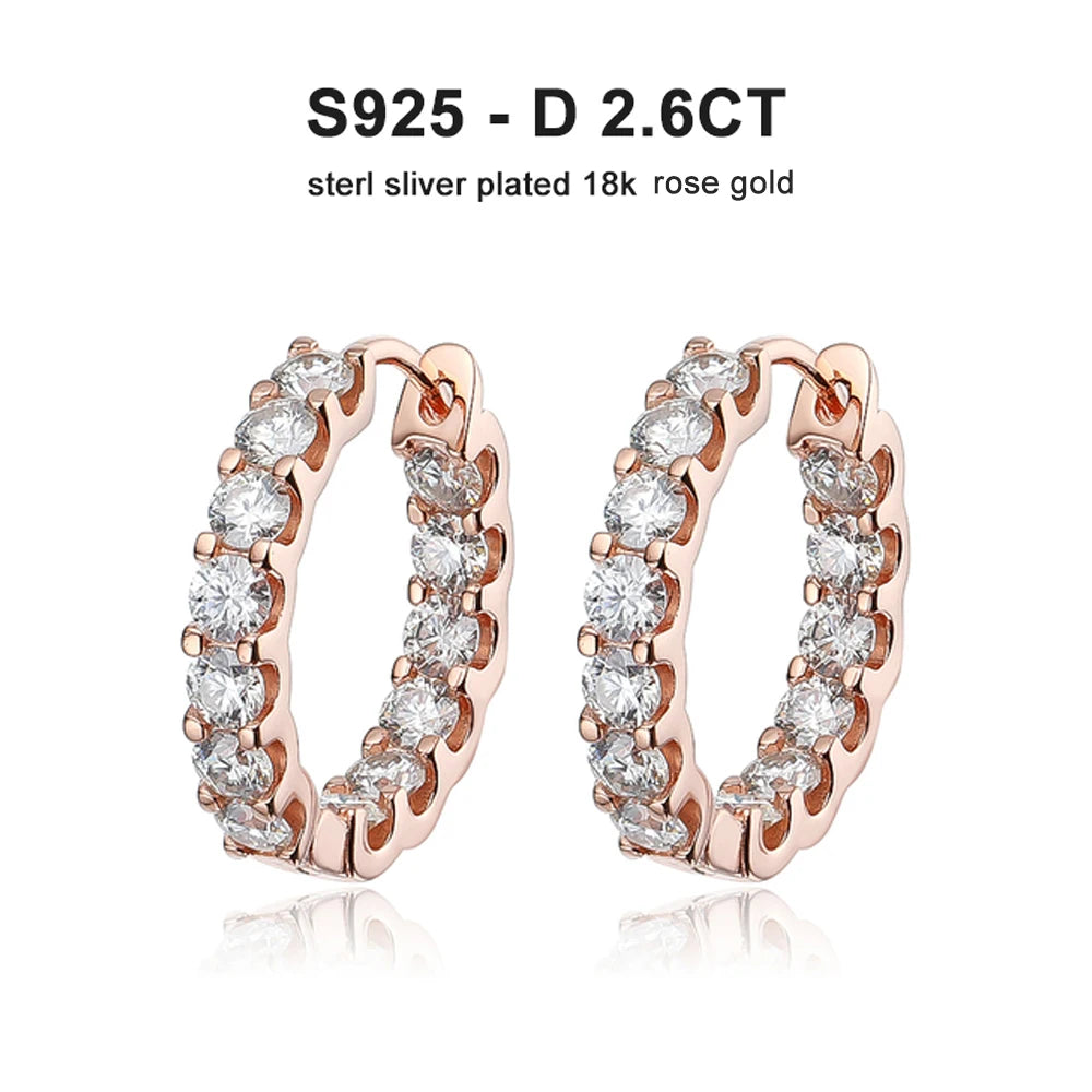 Celestia D'Or Moissanite Hoop Earrings