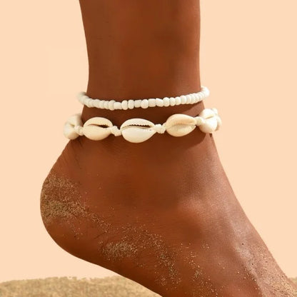 Stellar Shore Starfish Beaded Anklet