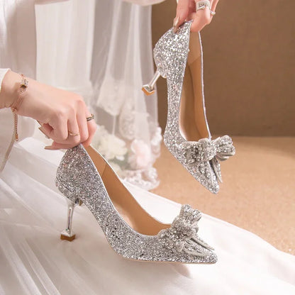 Opulence Éternelle Rhinestone-Embellished Wedding & Banquet Shoes