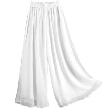 Seraphine Celeste Drape Chiffon Wide-Leg Pants