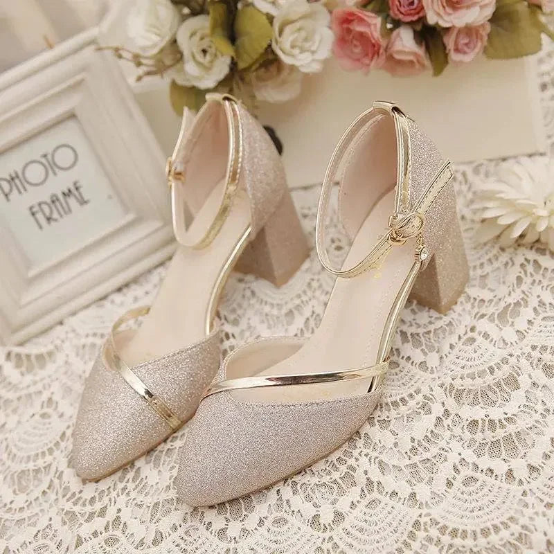 Celestial Radiance Metallic Stiletto Pumps