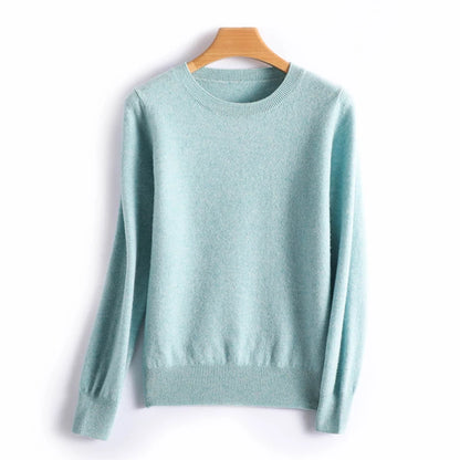 Caché de Luxe Cashmere Crew Neck Pullover