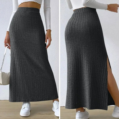 Valentina Stripes Knit Maxi Skirt