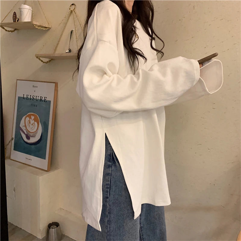 Nocturne Luxe Split Hem Oversized t-shirt