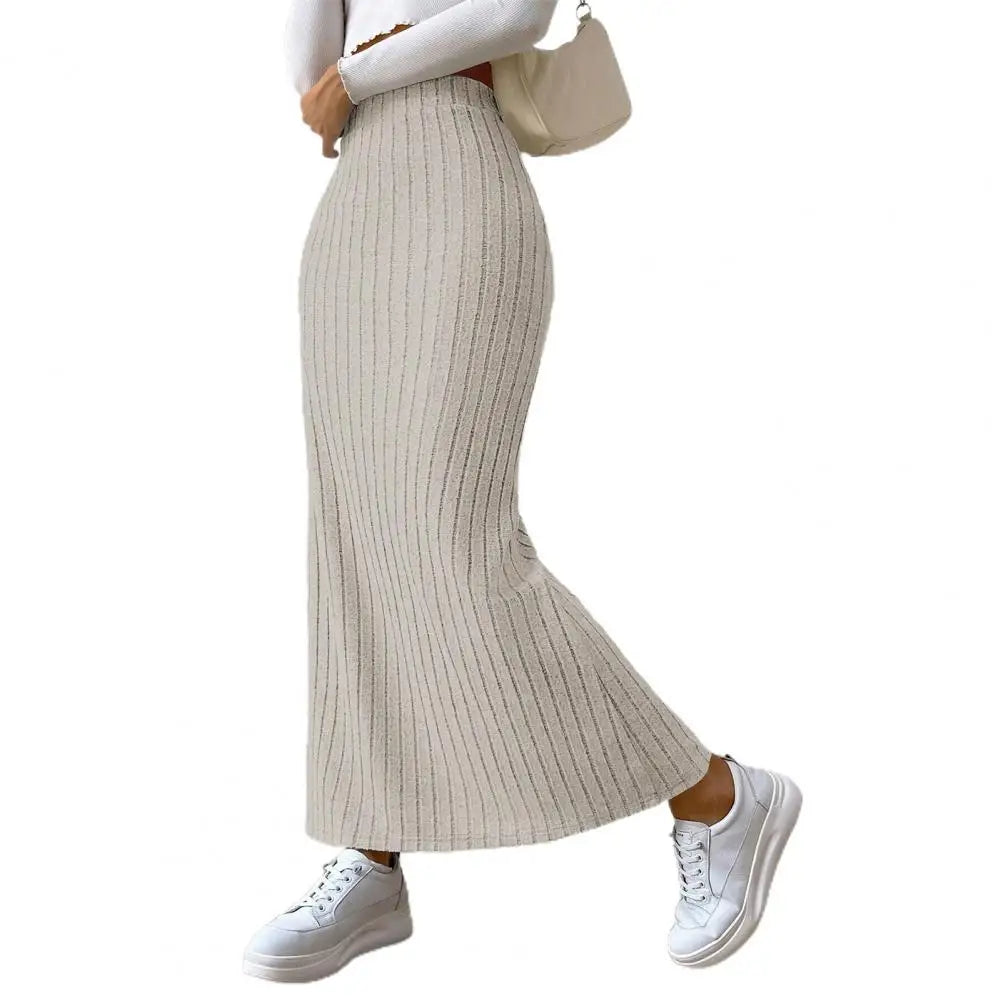 Valentina Stripes Knit Maxi Skirt