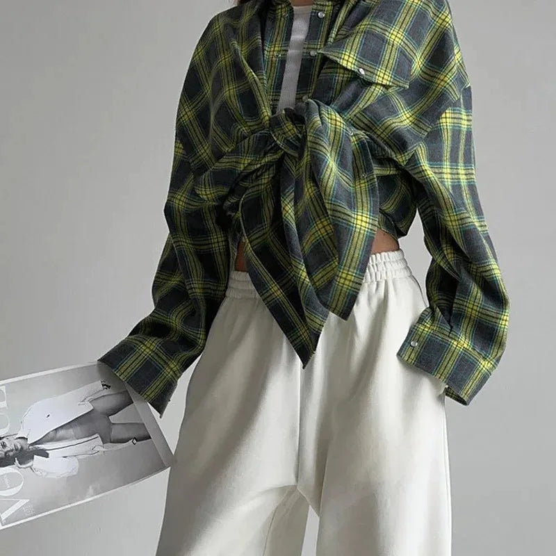 Plaid Luxe Oversized Shirt