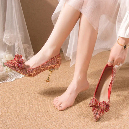 Opulence Éternelle Rhinestone-Embellished Wedding & Banquet Shoes