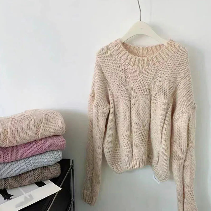 Laurel Everly Twist-Knit Sweater