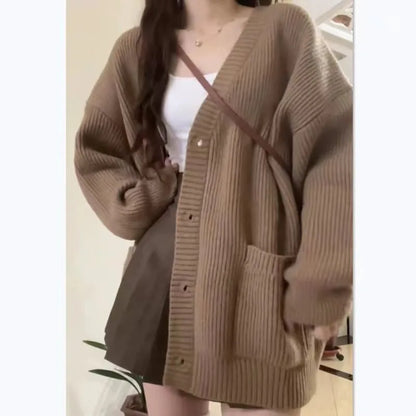 Celestia Haven V-Neck Knitted Cardigan Coat