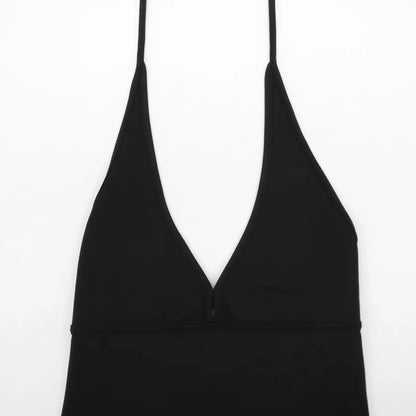 Noir Essence Halter Playsuit