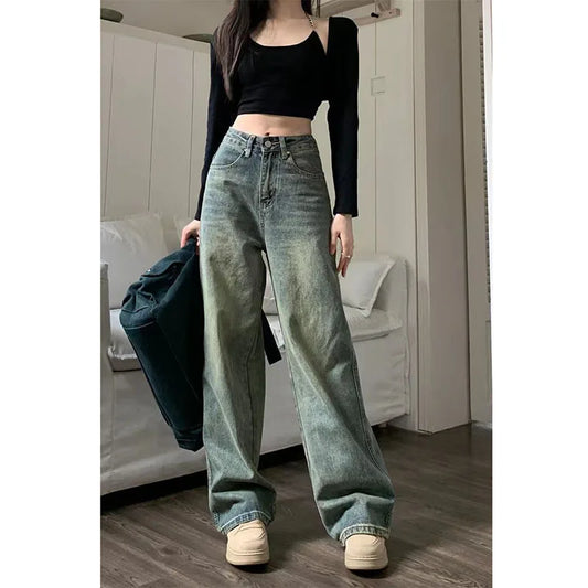 Retro Luxe Denim Trousers