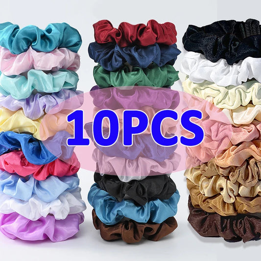 Opal Essence Luxe Satin Silk Scrunchie Set