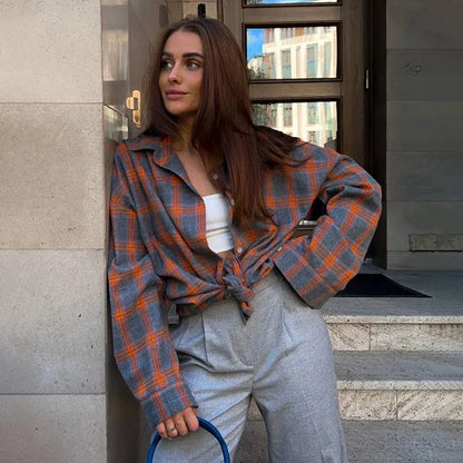 Plaid Luxe Oversized Shirt