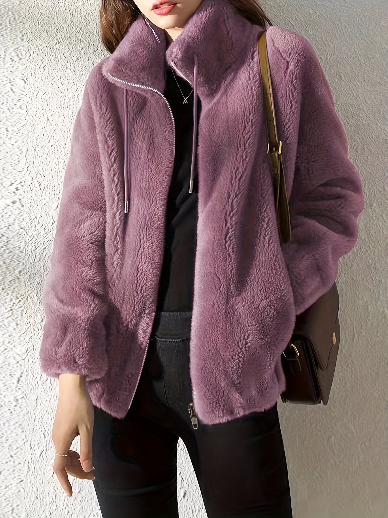 Elysian Grove Drawstring Teddy Coat