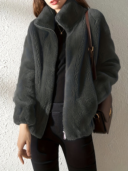 Elysian Grove Drawstring Teddy Coat