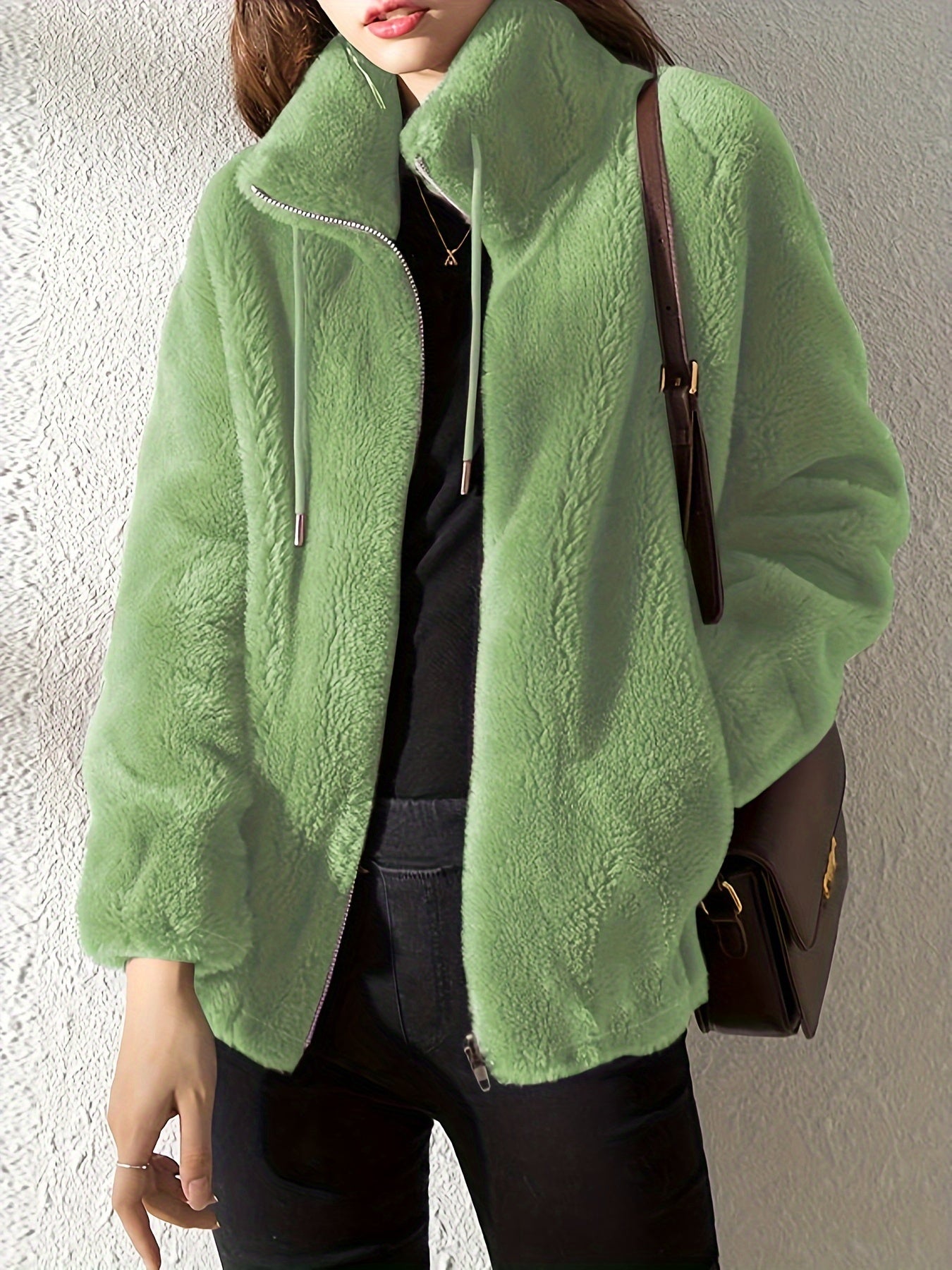 Elysian Grove Drawstring Teddy Coat